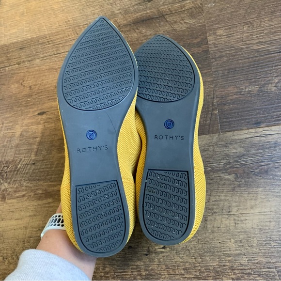 Rothy's The Point Marigold Fabric Pointy Toe Ballet Flats Women's 7.5 runs small - Picture 3 of 6